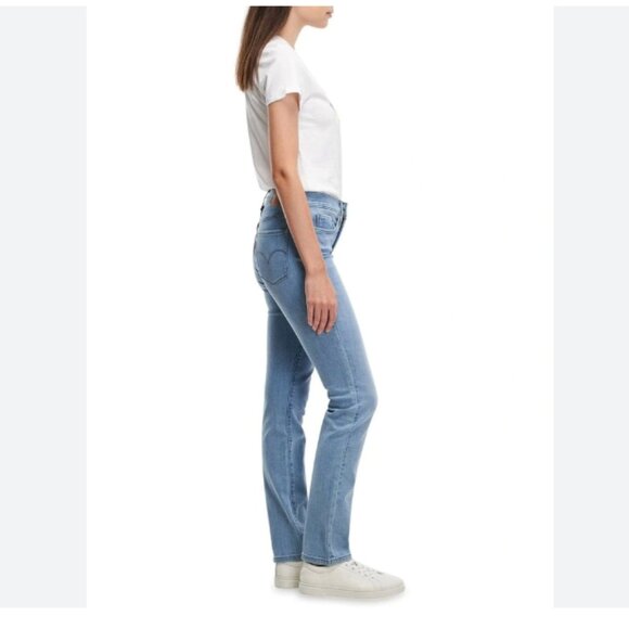Levi's Women's Straight Leg Jeans - Blue - Picture 2 of 6